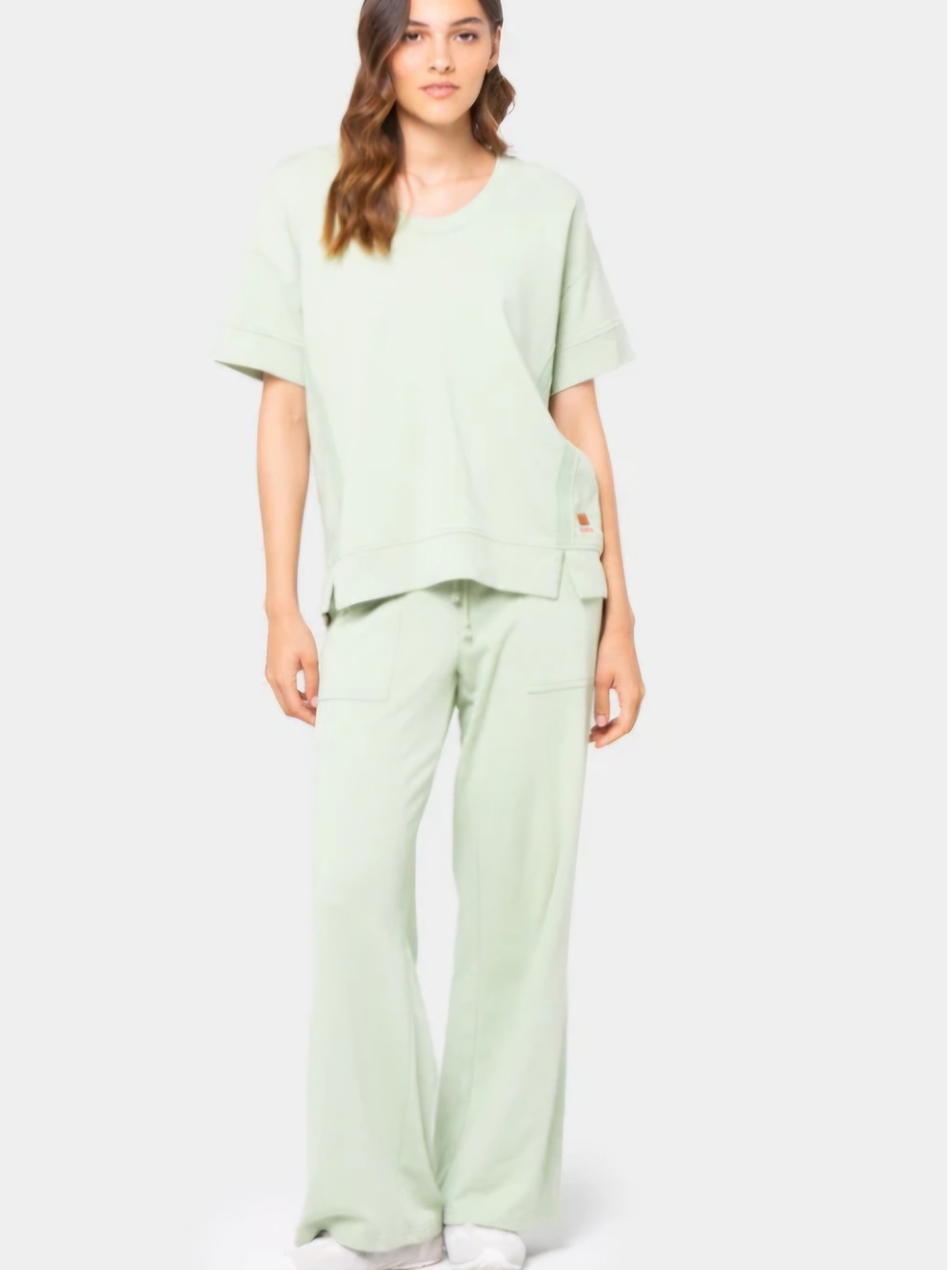 XXS Peace Love World Petite French Terry Pullover and Pant Set